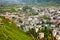 View from drone of Martigny city, Switzerland