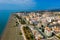 View from drone of Spanish town of Torre del Mar