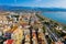 View from drone of Spanish town of Torre del Mar