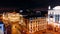 View from drone to night Kyiv city with sky