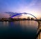 A view of Dubai Canal and Dubai Skyline