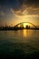 A view of Dubai Canal and Dubai Skyline