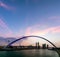 A view of Dubai Canal and Dubai Skyline