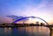 A view of Dubai Canal and Dubai Skyline