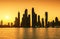 View of Dubai at sunrise