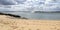 View dune du pilat sand beach ocean atlantic sea in cap-ferret pyla france