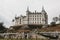 View of Dunrobin Castle in Golspie, Scotland.