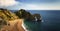 View at the Durdle Door coast line in England