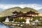 View of the Dzong in Punakha Bhutan