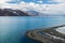 View east into China Tibet across Pangong Tso Lake in Ladakh, India