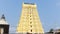 View of East Gopuram of Rameswaram Temple dedicated to Lord Shiva. Built during the 17th Century, Rameswaram, Tamilnadu