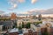 View of the East Village at sunset, in Manhattan, New York City