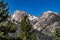 View of Eastern Sierra Nevada Peaks Above Twin Lakes Near Bridgeport, California in late spring