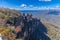 View of Echo Point Blue Mountains three sisters Katoomba Sydney NSW Australia