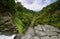 View from the edge of Makahiku falls in Waimoku falls trail