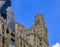 View of Edificio Telefonica and other buildings on Gran Via shopping street in the center of the city Madrid, Spain