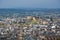 View on Edinburgh castle and the old town from Arthurs Seat, Scotland