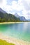 View at Ehrwalder Almsee with mountain landscape, Tirol