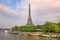 View of the Eiffel Tower and river Seine in Paris