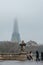 View of Eiffel Tower and sienna river in Paris, France