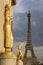 View of the Eiffel tower from Trocadero in Paris,