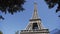 View of Eiffel Tower under blue sky