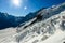 View from Eiger north wall at Grindelwald in the Bernese Alps in Switzerland - travel destination in Europe