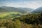 View of El Pla de Sant Tirs in Spanish Pyrenees