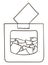 View of electoral ballot box with vote to color it, Vector illustration