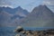 View from Elgol over Loch Scavaig to Cuillin range on Skye