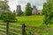 View of the Ely Cathedral from Cherry Hill Park in Ely, Cambridgeshire