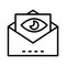 View email thin line vector icon