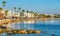 View of embankment at Paphos Harbour