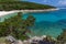 View of Emblisi Fiskardo Beach, Kefalonia, Ionian islands, Greece