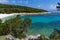 View of Emblisi Fiskardo Beach, Kefalonia, Ionian islands, Greece