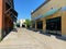 View of the empty, abandoned stores at the Promenade area of the Albertville Premium Outlets mall. The area is mostly abandoned an