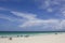 View on an empty beach at midday