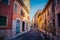 View of the empty downtown streets of Verona