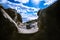 A view of the enchanting clouds that float over the stones in which ancient people have seen in the rock