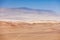 View of the endless desert of Paracas National Reserve, dunes, sands. Peru.