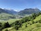 View of the Engelbergertal Valley, Settlement Stans and Mountain Stanserhorn, Ennetburgen - Canton of Nidwalden, Switzerland