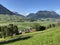 View of the Engelbergertal Valley, Settlement Stans and Mountain Stanserhorn, Ennetburgen - Canton of Nidwalden, Switzerland