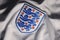 View of England Three Lions National Football Crest on White Home Jersey