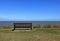 A view of the English Channel from a park bench in Tankerton