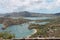 View of English Harbor in Antigua in Caribbean from Shirley Heights, English Harbor is the main docking area for yachts and pleasu