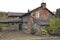 View on an entrance area of english house. Sandstone residential