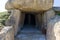 View of the entrance of the Dolmen de Menga in Antequera