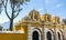 View of Entrance gate of the Chapel El Calvario. Antigua. Guatemala