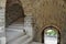 View of the entrance and staircase in the fortress of Budva