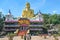 View of the entrance to the golden temple of Dambulla - a cave Buddhist temple of the 1st century BC e.